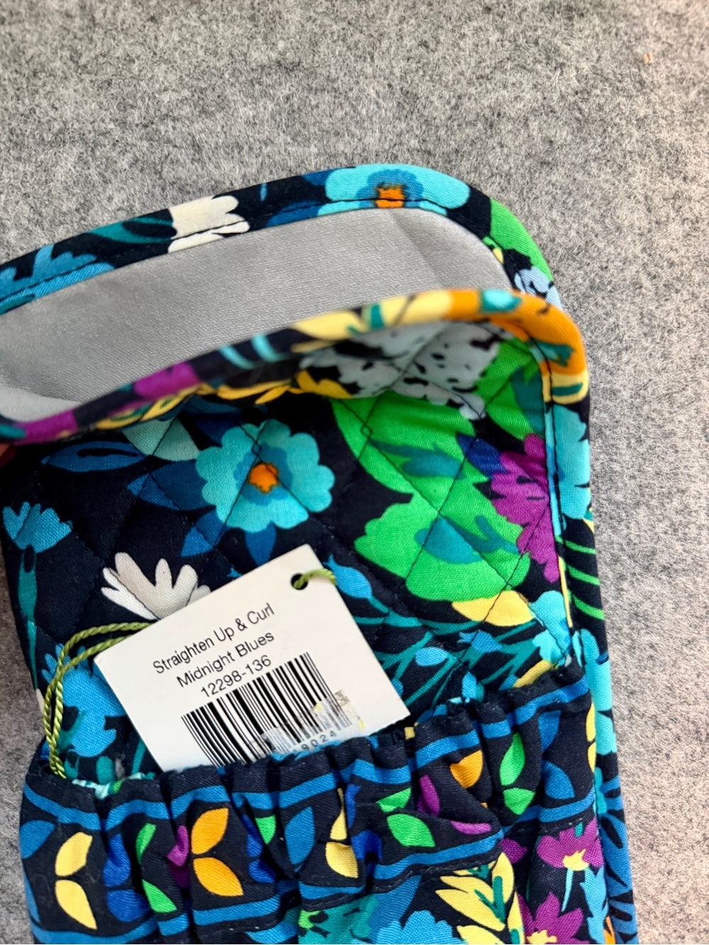Vera Bradley Straighten Up & Curl Midnight Blues Floral Heat-Protective Iron Mat
